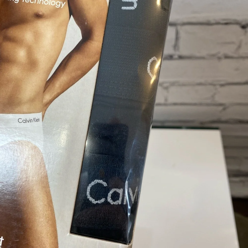 Calvin Klein Mens Cotton Stretch Black Briefs 3 Pack Size XL Underwear Open Box